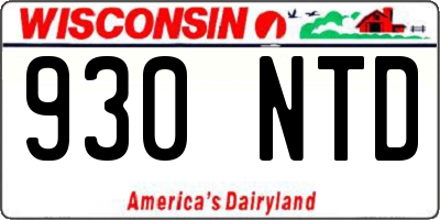 WI license plate 930NTD
