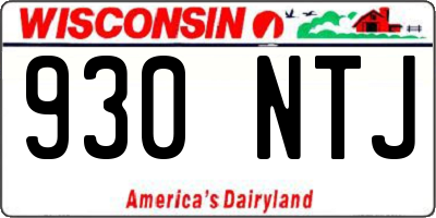 WI license plate 930NTJ