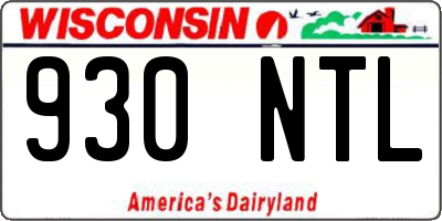 WI license plate 930NTL