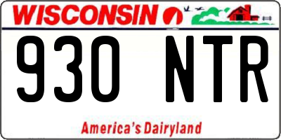WI license plate 930NTR