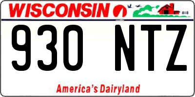 WI license plate 930NTZ