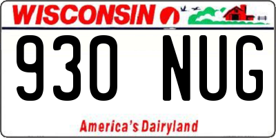 WI license plate 930NUG