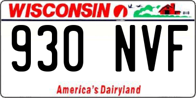 WI license plate 930NVF