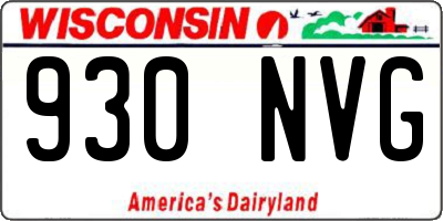 WI license plate 930NVG