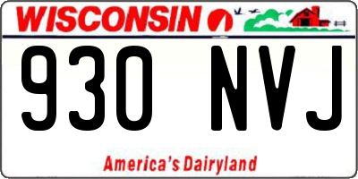 WI license plate 930NVJ