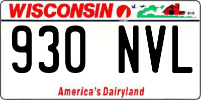 WI license plate 930NVL