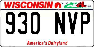 WI license plate 930NVP