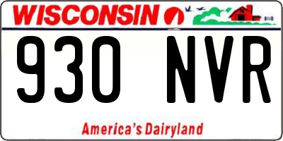 WI license plate 930NVR