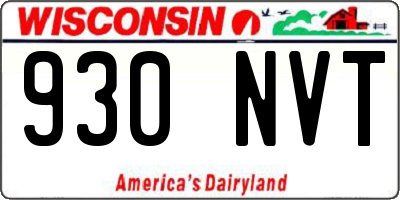 WI license plate 930NVT