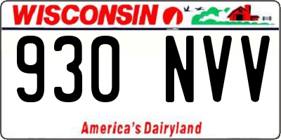 WI license plate 930NVV