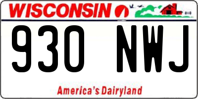 WI license plate 930NWJ