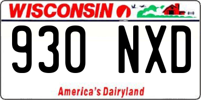 WI license plate 930NXD