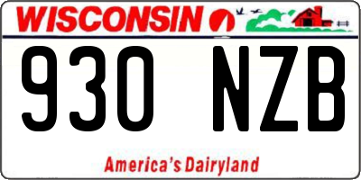 WI license plate 930NZB