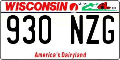WI license plate 930NZG