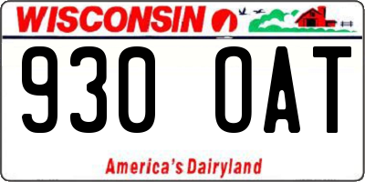 WI license plate 930OAT
