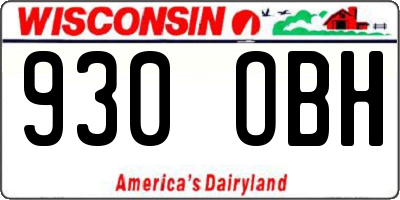 WI license plate 930OBH