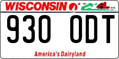 WI license plate 930ODT