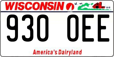 WI license plate 930OEE