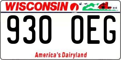 WI license plate 930OEG