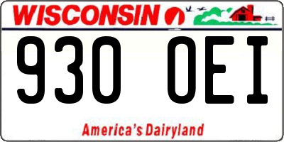 WI license plate 930OEI