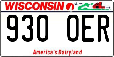 WI license plate 930OER