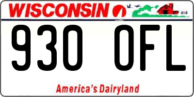 WI license plate 930OFL
