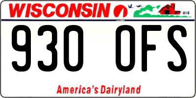 WI license plate 930OFS