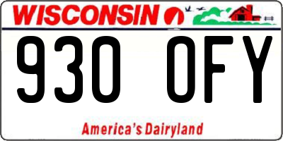 WI license plate 930OFY
