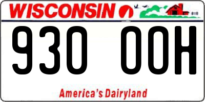 WI license plate 930OOH