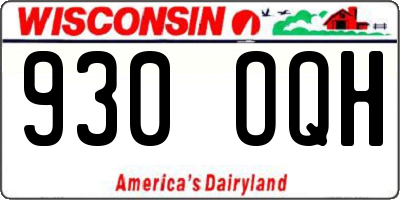 WI license plate 930OQH