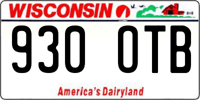 WI license plate 930OTB