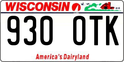 WI license plate 930OTK