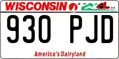 WI license plate 930PJD