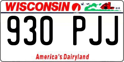 WI license plate 930PJJ