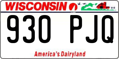 WI license plate 930PJQ