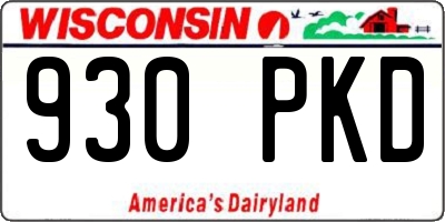 WI license plate 930PKD