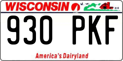 WI license plate 930PKF