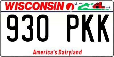 WI license plate 930PKK