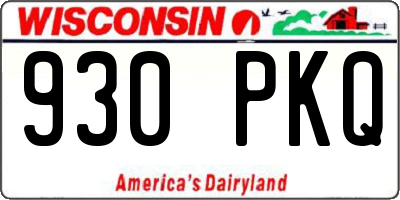 WI license plate 930PKQ