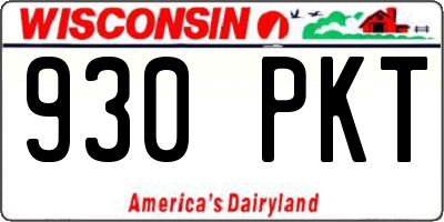 WI license plate 930PKT