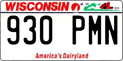 WI license plate 930PMN