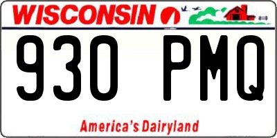 WI license plate 930PMQ