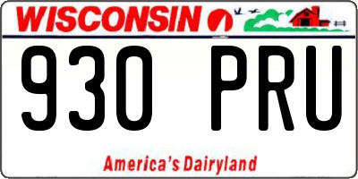 WI license plate 930PRU