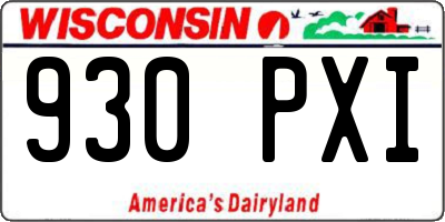 WI license plate 930PXI