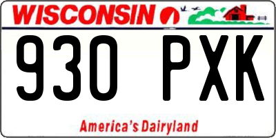 WI license plate 930PXK