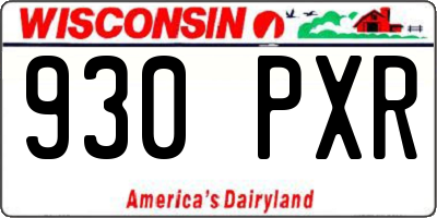 WI license plate 930PXR