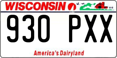 WI license plate 930PXX