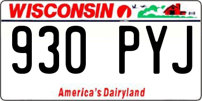 WI license plate 930PYJ