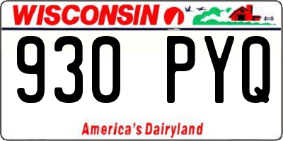 WI license plate 930PYQ