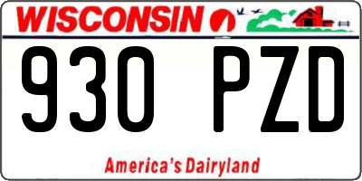 WI license plate 930PZD